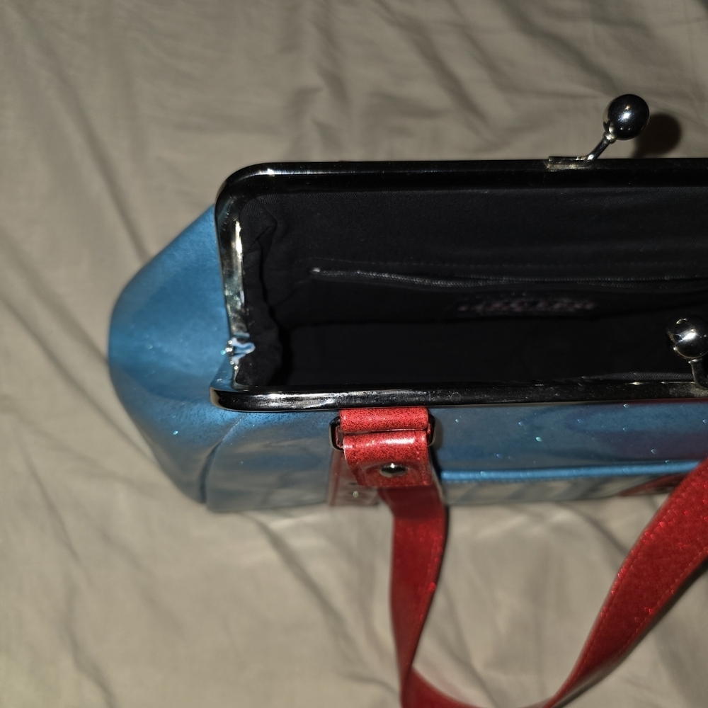 Made By HOLD FAST. Sparkling Blue and Red Shoulder Bag - Picture 12 of 16